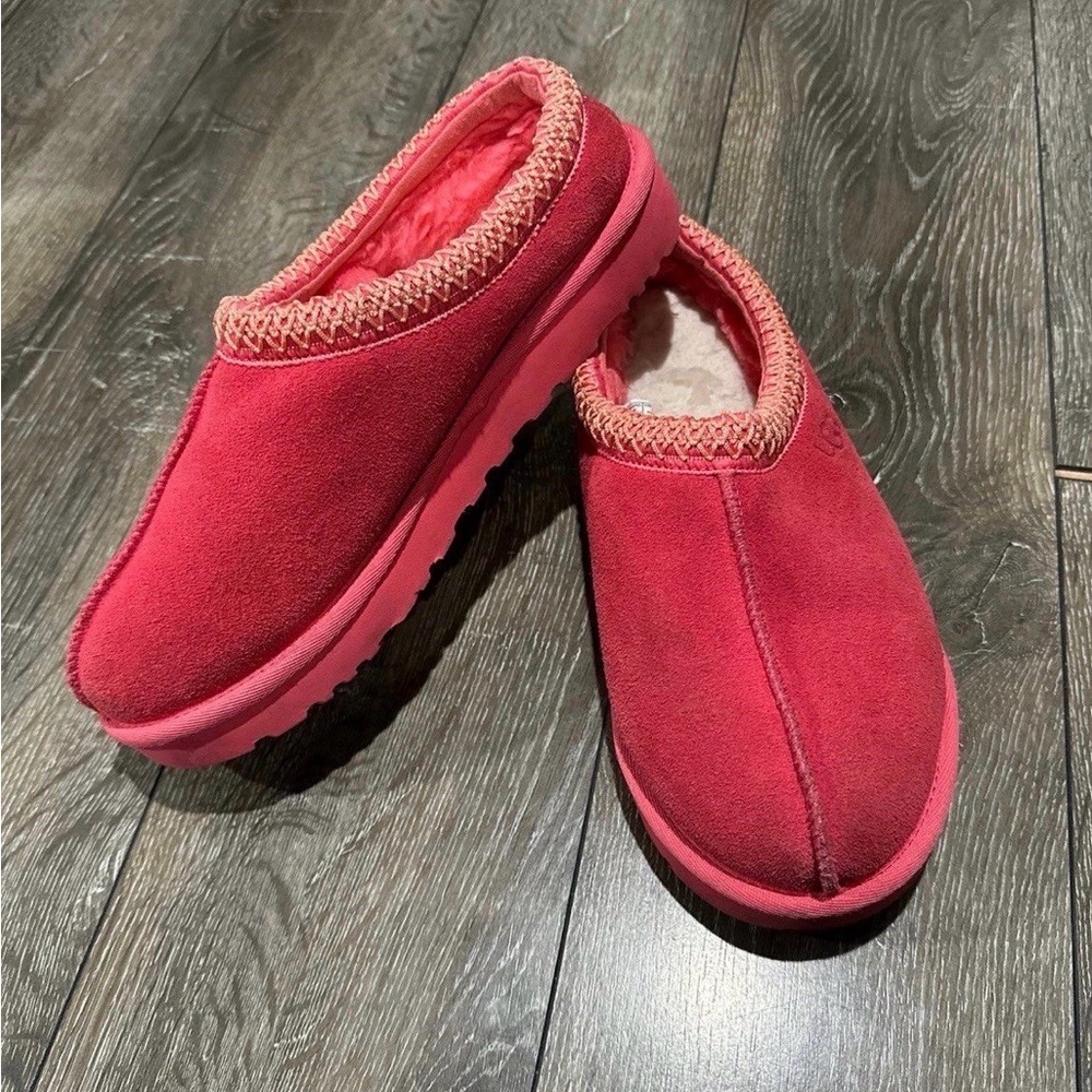 UGG Pink Suede Cozy Lined Slippers